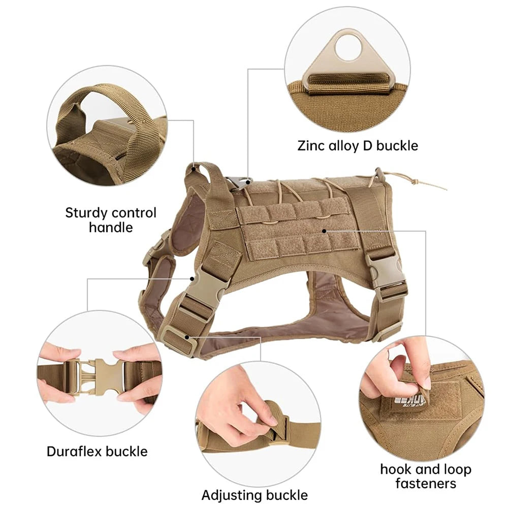 Tactical Dog Harness for Large Pet