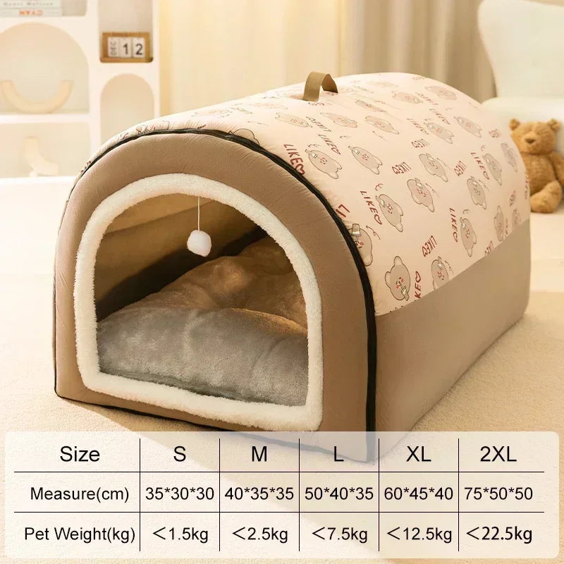 SnuggleNest™ Plush Pet House Bed