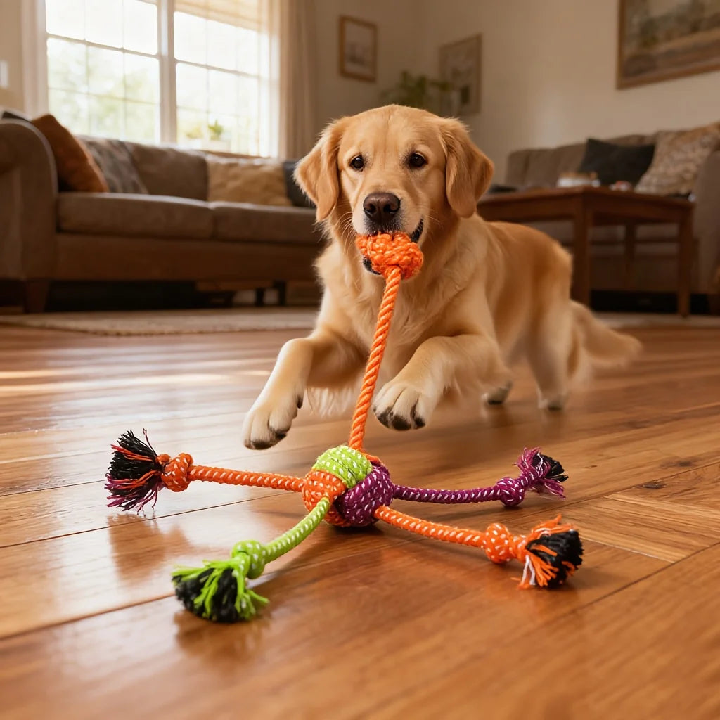 TugJoy™ Interactive Rope Dog Toy