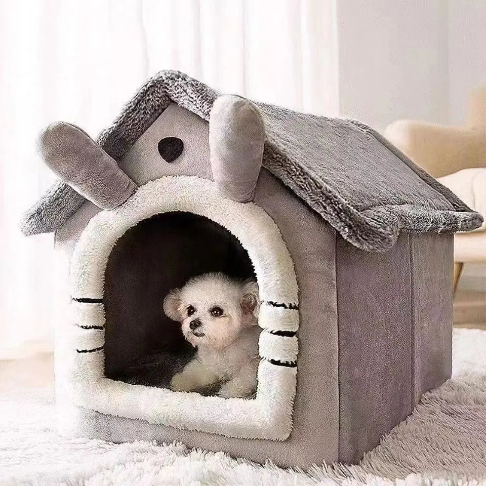 CozyPaws™ Plush Pet House Bed