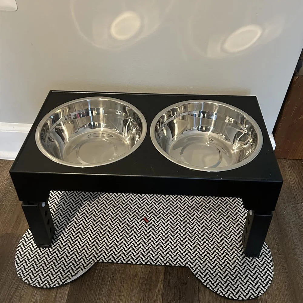 ElevatePaws™ Adjustable Raised Dog Feeder