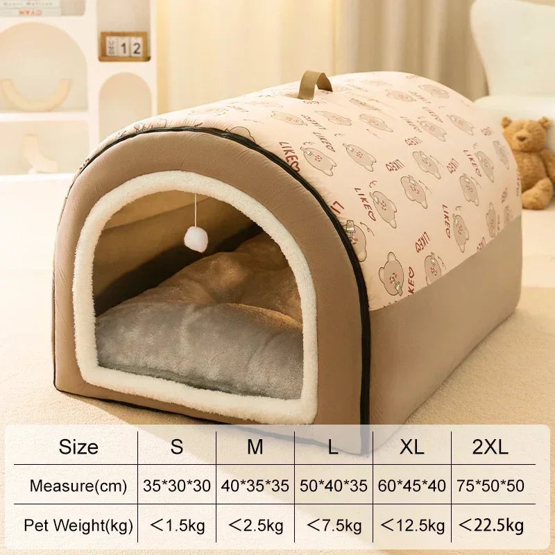 SnuggleNest™ Plush Pet House Bed