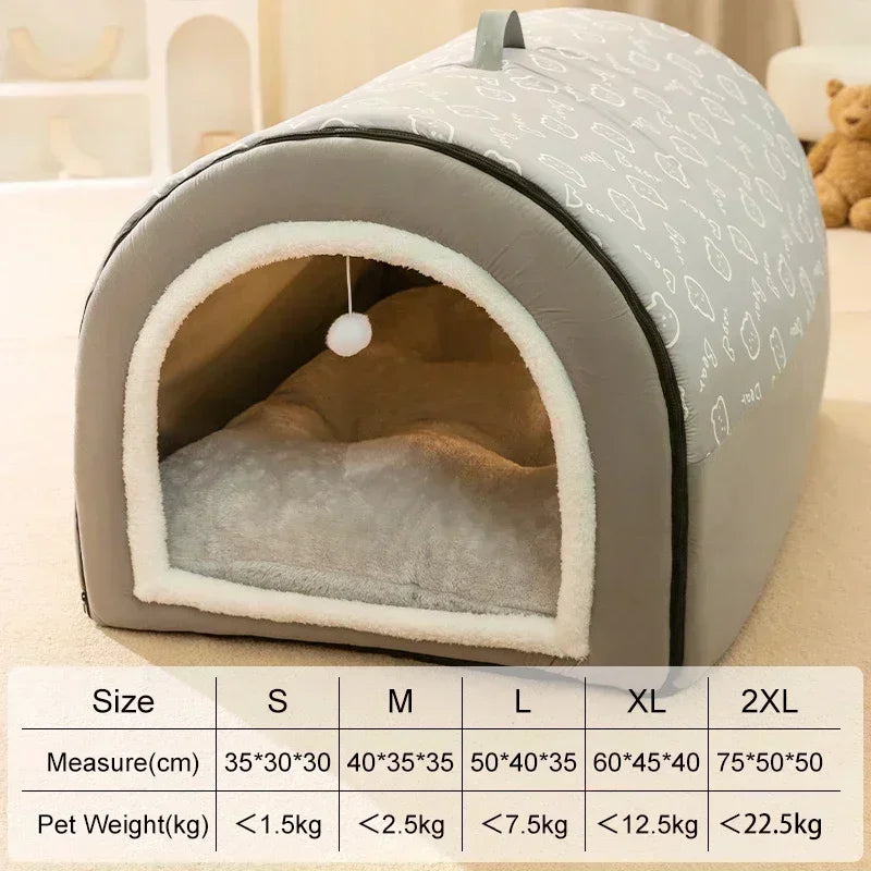SnuggleNest™ Plush Pet House Bed