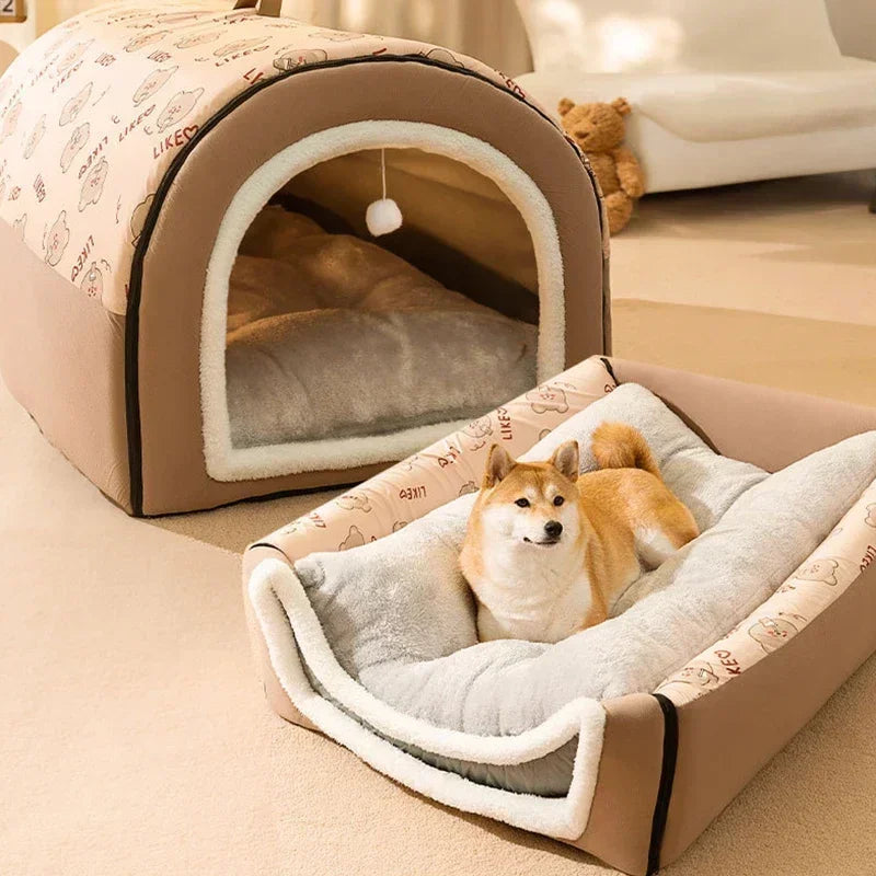 SnuggleNest™ Plush Pet House Bed