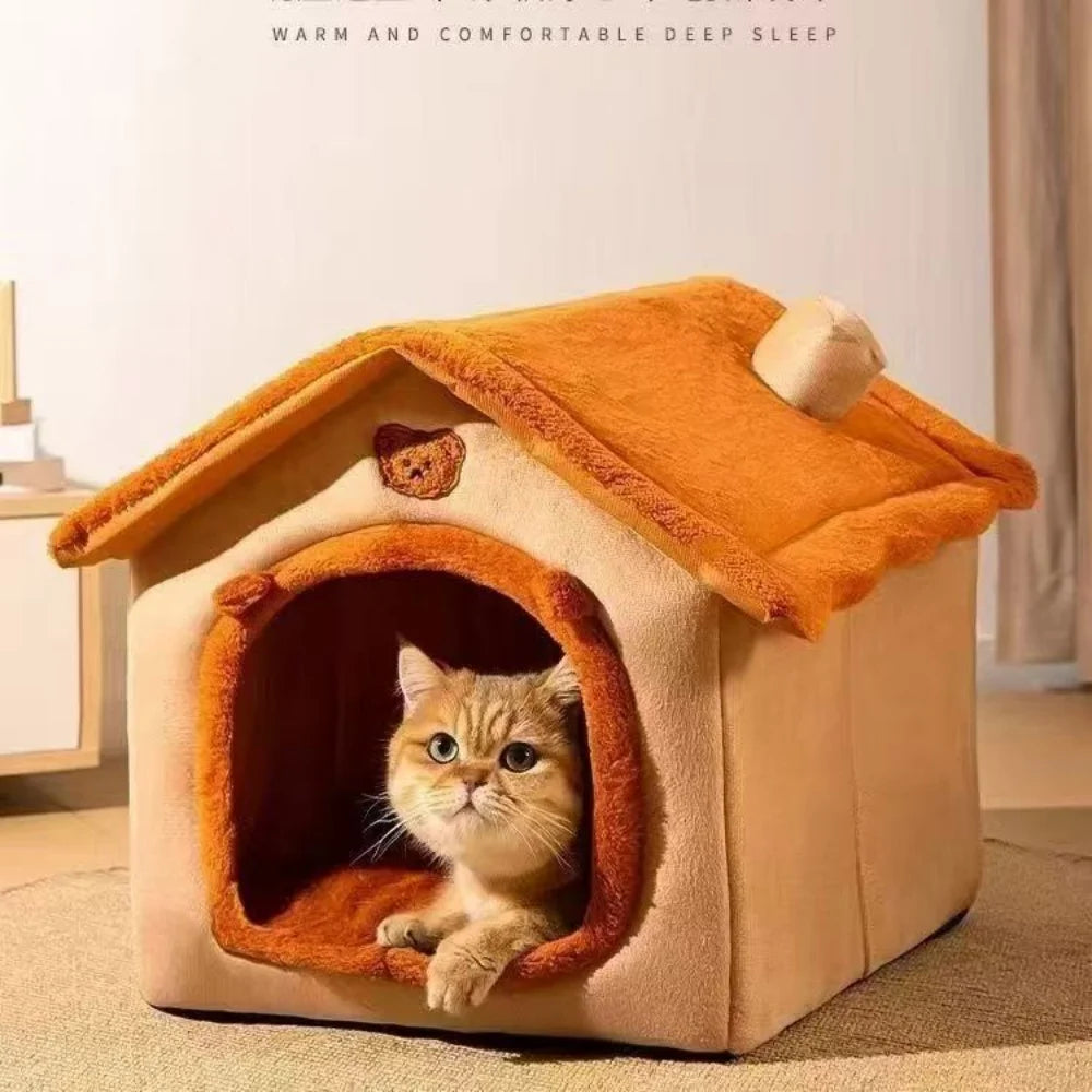 CozyPaws™ Plush Pet House Bed